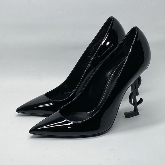 Saint Laurent Opyum Point-Toe Patent Leather Pumps size 39.5 - Picture 7 of 16